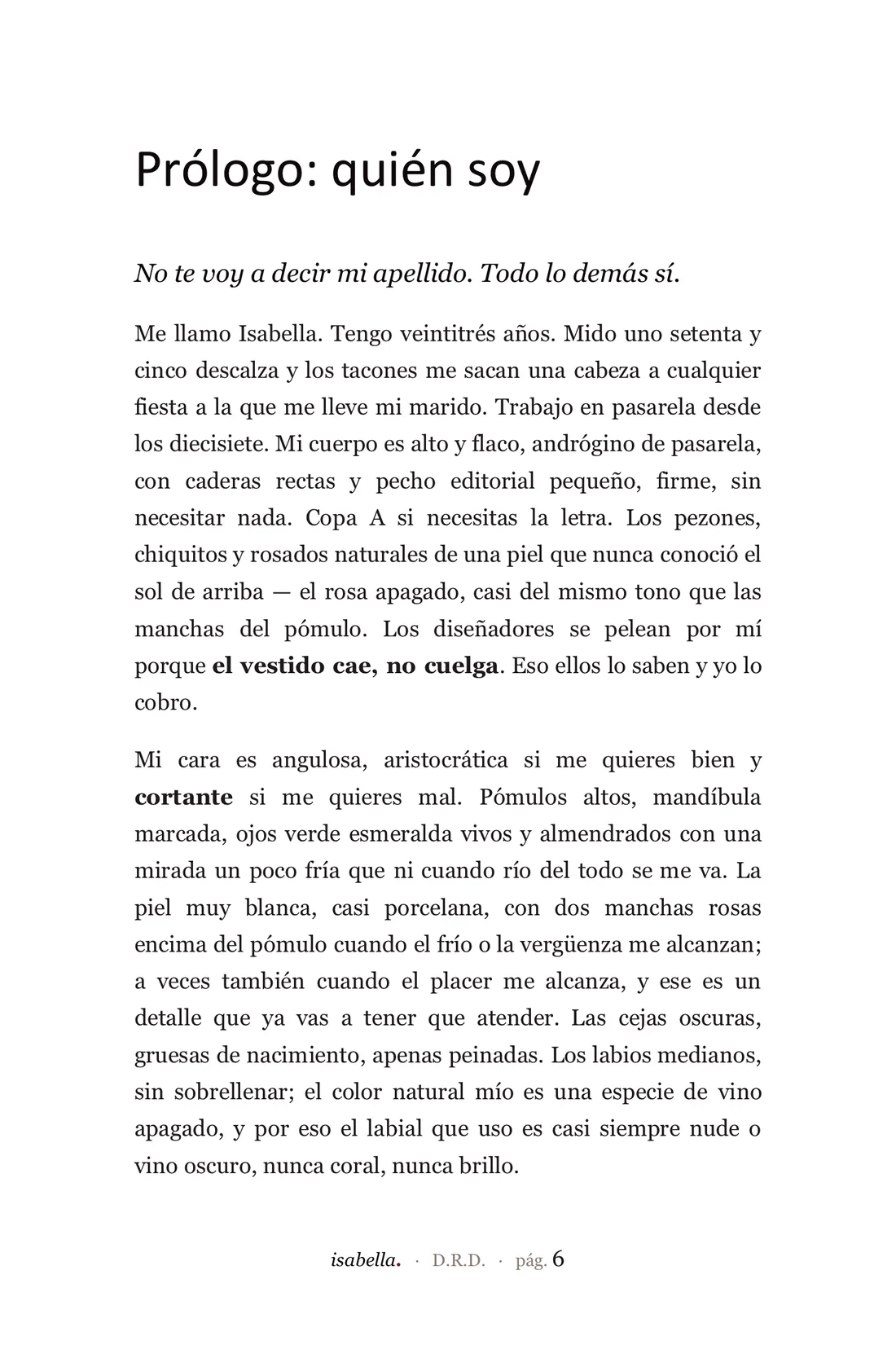 Isabella — Territorio Disputado · Diario · Temporada 1 — Vista previa 1