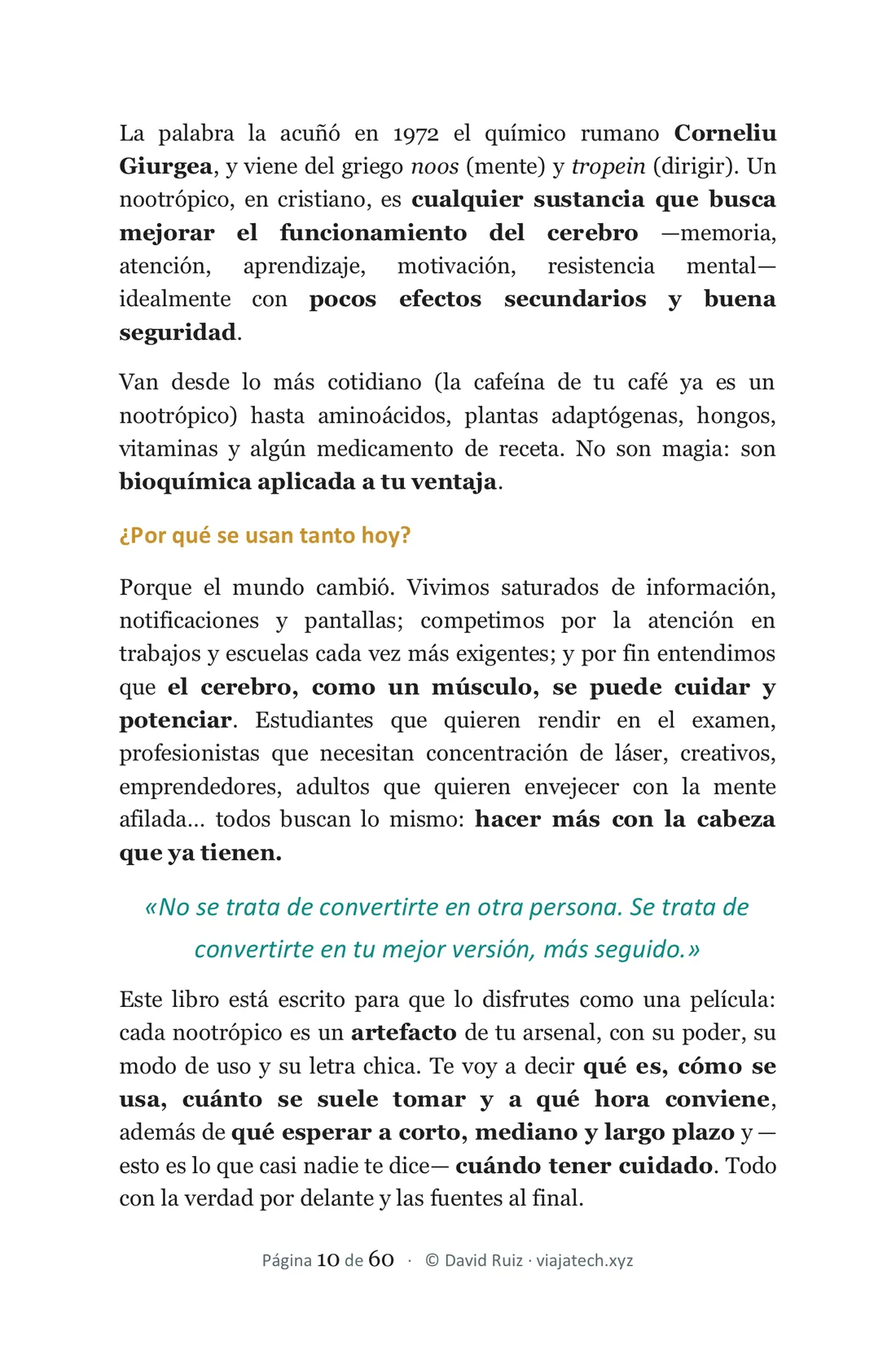 Cerebro Aumentado — Manual práctico de nootrópicos — Vista previa 2