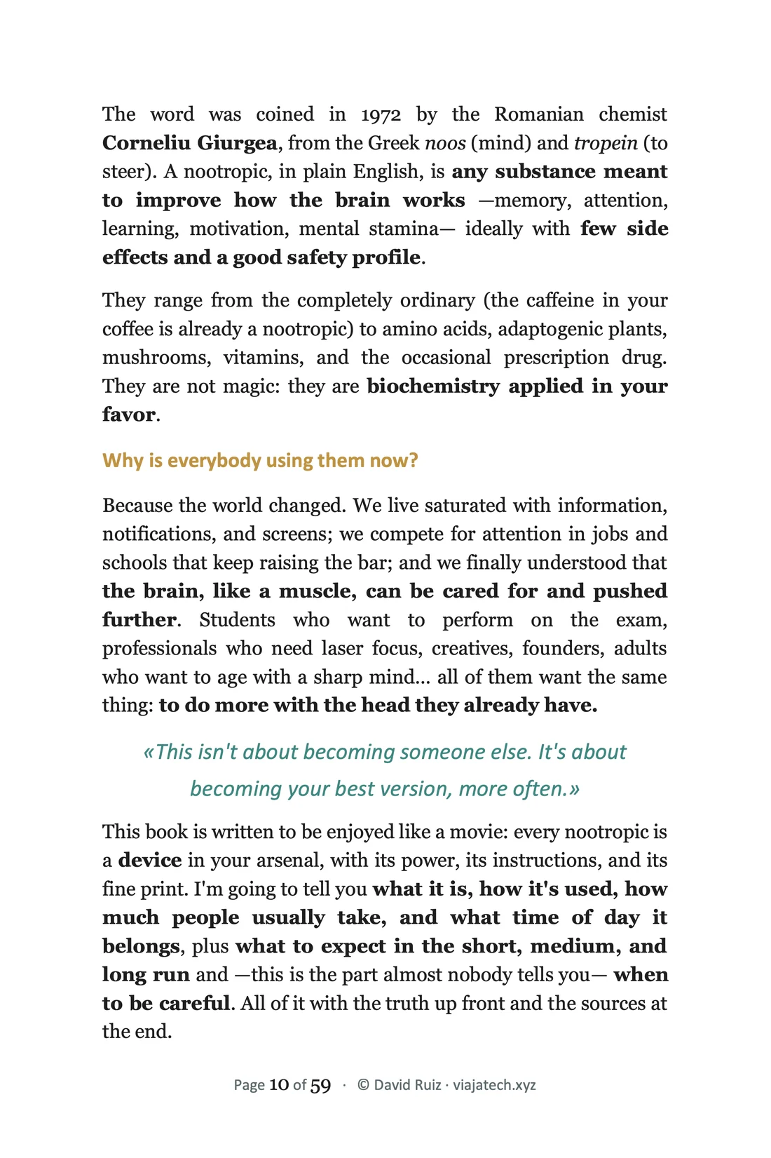 Augmented Brain — A Practical Guide to Nootropics · edición en inglés — Vista previa 2